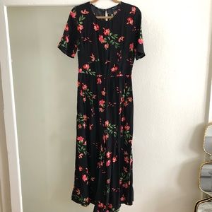 ASOS Black Tropical Jumpsuit